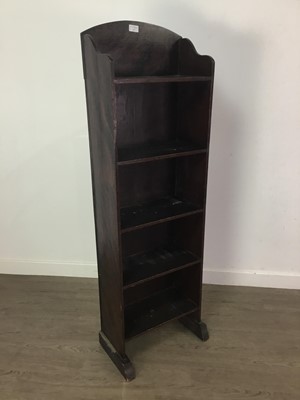 Lot 227 - A NARROW OPEN BOOKCASE