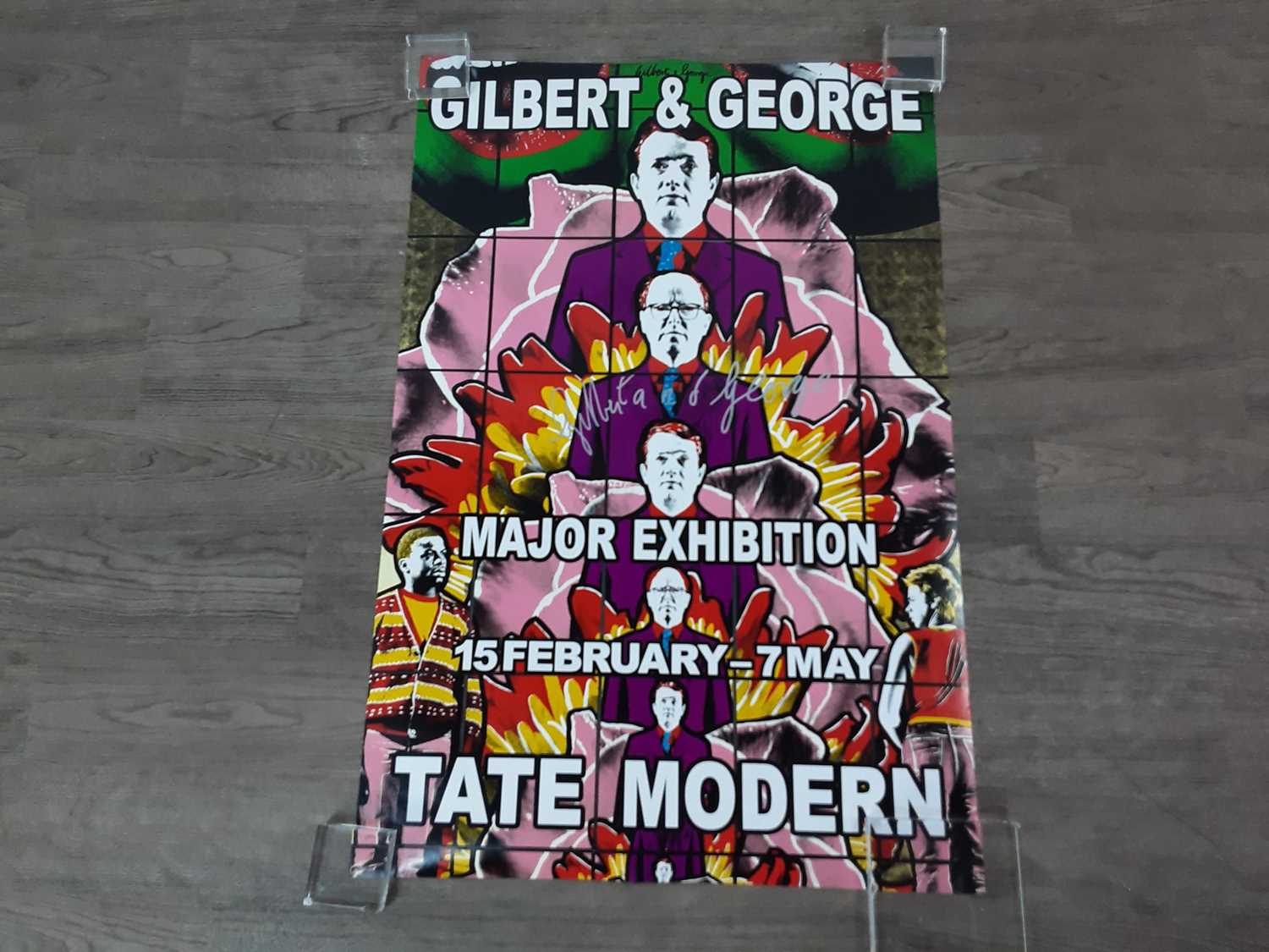 Lot 407 - GILBERT & GEORGE TATE MODERN, SIGNED EXHIBITION POSTER