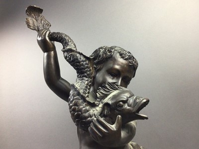 Lot 736A - A LARGE AND HEAVY METAL ALLOY SCULPTURE AFTER THE ANTIQUE