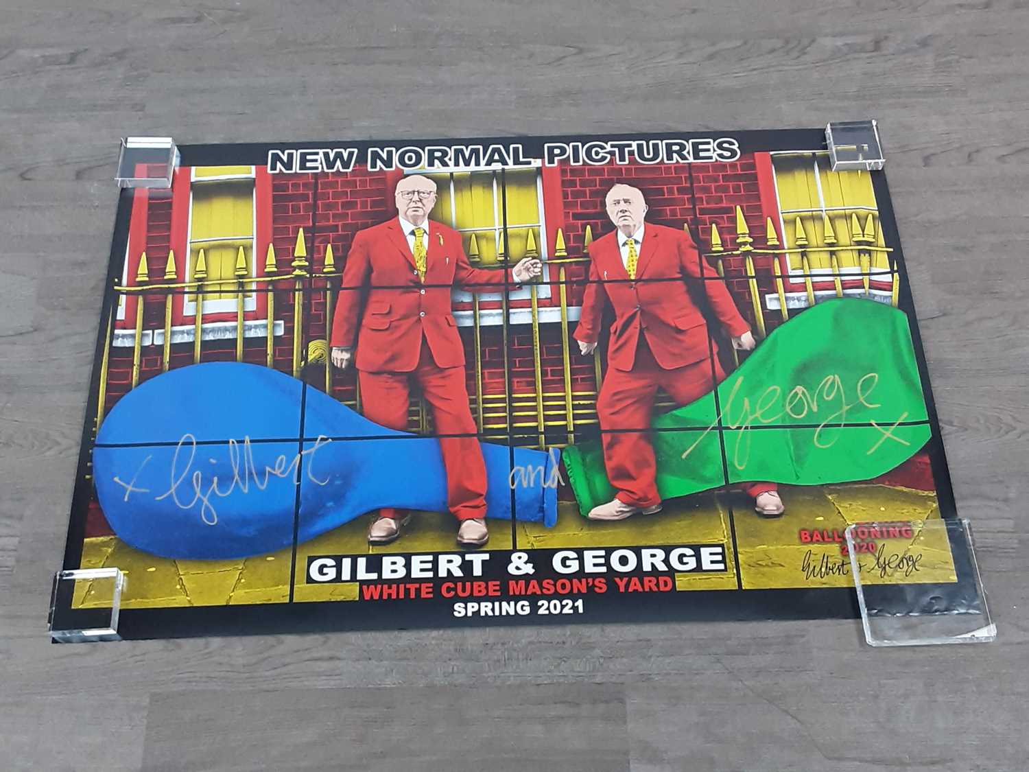 Lot 408 - GILBERT & GEORGE TATE MODERN, SIGNED EXHIBITION POSTER