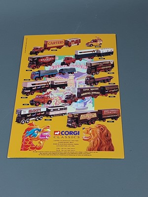 Lot 362 - A CORGI CLASSICS 'THE SHOWMANS RANGE'  DISPLAY CASE AND CATALOGUE