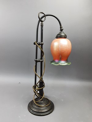 Lot 232 - A VINTAGE STYLE CAST METAL TABLE LAMP