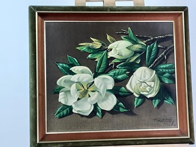 Lot 241 - MAGNOLIAS, A PRINT AFTER VLADIMIR TRETCHIKOFF