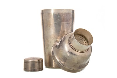 Lot 61 - FRENCH ART DECO SILVER PLATED COCKTAIL SHAKER