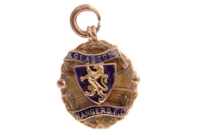 Lot 1492 - TULLY CRAIG OF RANGERS F.C., HIS SCOTTISH FOOTBALL LEAGUE CHAMPIONSHIP 1926-27 GOLD MEDAL