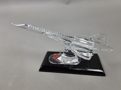 Lot 243 - AN ITALIAN SOLITAIRE CRYSTAL MODEL OF CONCORDE