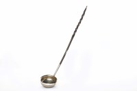Lot 47 - 19TH CENTURY SILVER PUNCH LADLE unmarked white...
