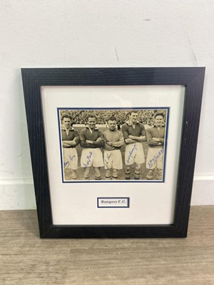 Lot 1494 - RANGERS FOOTBALL CLUB SIGNED PHOTOGRAPH, 1940s
