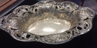 Lot 48 - 20TH CENTURY SILVER COMPORT of oval form with...