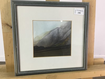 Lot 258 - WINTER LANDSCAPE - WHISTLEFIELD, A WATERCOLOUR BY GREGOR MCFARLANE SMITH
