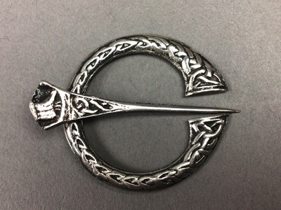 Lot 271 - A SCOTTISH SILVER PENNANULAR BROOCH AND THREE OTHERS