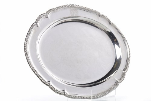 Lot 54 - ATTRACTIVE PAIR OF GEORGE III SILVER TRAYS...