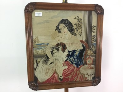 Lot 283 - A LATE 19TH/EARLY 20TH CENTURY FIRE SCREEN