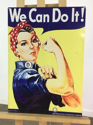 Lot 288 - A VINTAGE 'WE CAN DO IT' ADVERTISING SIGN