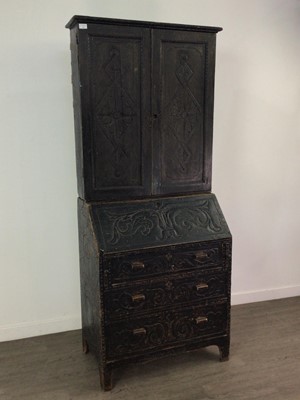 Lot 310 - A PINE BUREAU BOOKCASE PURPORTEDLY FROM ETON COLLEGE