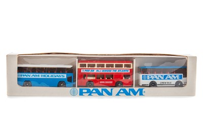 Lot 989A - A PAN-AM SET OF THREE DIECAST BUS MODELS