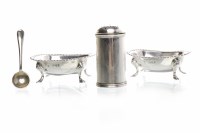 Lot 63 - PAIR OF LATE VICTORIAN SILVER OPEN SALT DISHES...