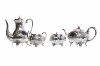 Lot 65 - VICTORIAN SHEFFIELD SILVER PLATED FOUR PIECE...