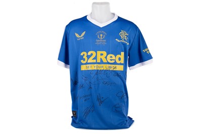 Lot 212 - RANGERS FOOTBALL CLUB SCOTTISH CUP WINNERS 2022 SHIRT