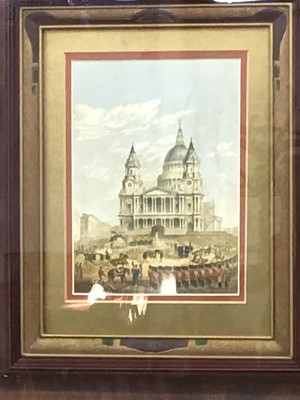 Lot 392 - A BAXTER PRINT OF THE FUNERAL OF THE DUKE OF WELLINGTON AND A VICTORIAN PORTAIT MINIATURE