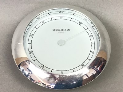 Lot 407 - A GEORG JENSEN THREE INSTRUMENT SET AND CARD CASE