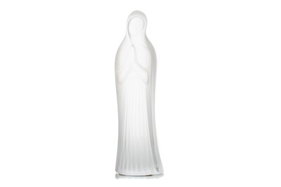 Lot 379 - LALIQUE PARIS, VIRGIN MARY CRYSTAL SCULPTURE