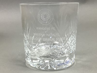 Lot 428 - FOUR RANGERS F.C. EUROPEAN GLASSES, AND FIVE PROGRAMMES