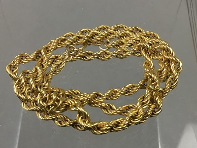 Lot 416 - TWO NINE CARAT GOLD CHAINS