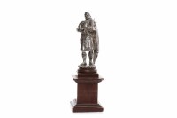 Lot 76 - LATE VICTORIAN SILVER FIGURE MODELLED AS A...