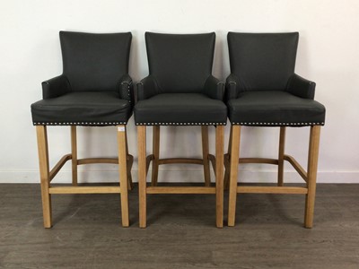 Lot 340 - A GROUP OF FIVE BAR CHAIRS