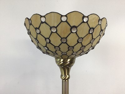 Lot 436 - A MODERN BRASS FLOOR LAMP