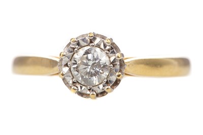 Lot 1197 - A SOLITAIRE DIAMOND RING