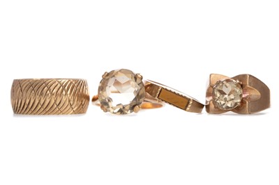 Lot 1202 - FOUR NINE CARAT GOLD RINGS