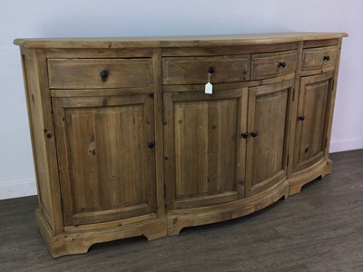 Lot 344 - A PINE BOW FRONT SIDEBOARD