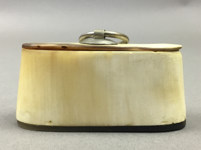 Lot 437 - TWO HORN SNUFF BOXES