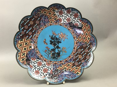 Lot 438 - A JAPANESE CLOISONNE ENAMEL DISH