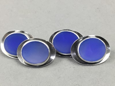 Lot 444 - A LOT OF TWO DESIGNER SIGNED CUFFLINKS
