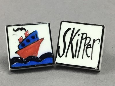 Lot 447 - A COLLECTION OF COLLAR STUDS AND CUFFLINKS