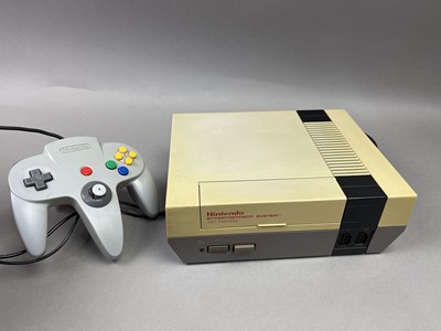 Lot 1073 - A NINTENDO NES, N64, CONTROLLER AND GAMES