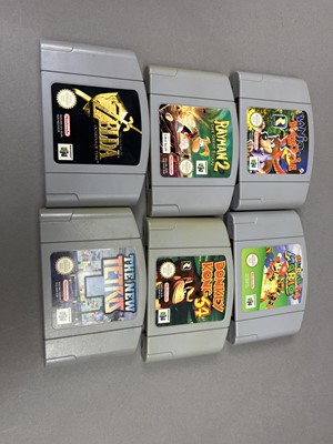 Lot 1073 - A NINTENDO NES, N64, CONTROLLER AND GAMES