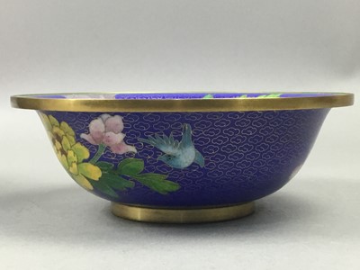 Lot 495 - A CHINESE CLOISONNE BOWL