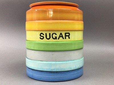 Lot 363 - A SET OF VINTAGE STORAGE JARS