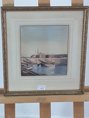 Lot 160 - HARBOUR, A WATERCOLOUR BY CHARLES RENNIE DOWELL, ALONG WITH FOUR PRINTS