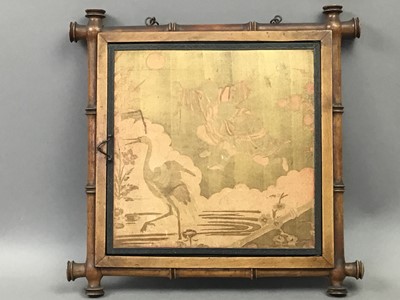 Lot 571 - A VICTORIAN JAPONESQUE WALL HANGING TRIPTYCH