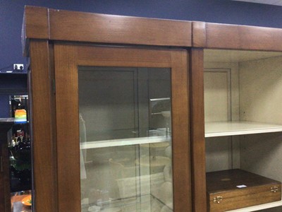Lot 545 - A CONTEMPORARY CHERRYWOOD WALL DISPLAY CABINET