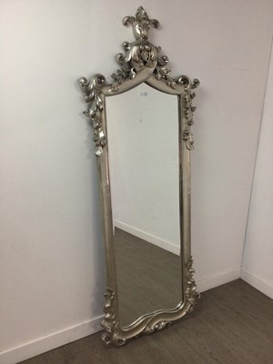 Lot 574 - A MODERN WALL MIRROR AND ANOTHER WALL MIRROR