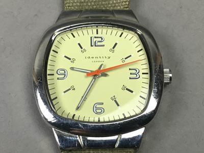 Lot 610 - A LOT OF FASHION AND DRESS WATCHES, PLATED FISH KNIVES AND CHINESE CERAMICS