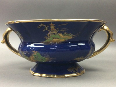 Lot 612 - A CARLTON WARE TWIN HANDLED PEDESTAL BOWL