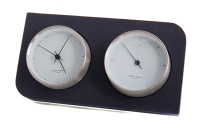 Lot 201 - HENNING KOPPEL FOR GEORG JENSEN, HK CLOCK AND THERMOMETER