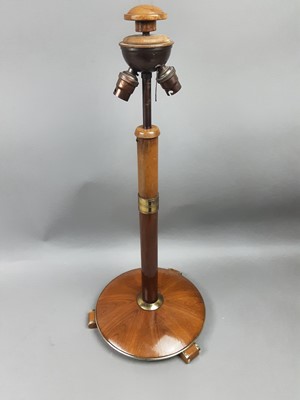 Lot 617 - AN EARLY TO MID 20TH CENTURY TWIN TABLE LAMP